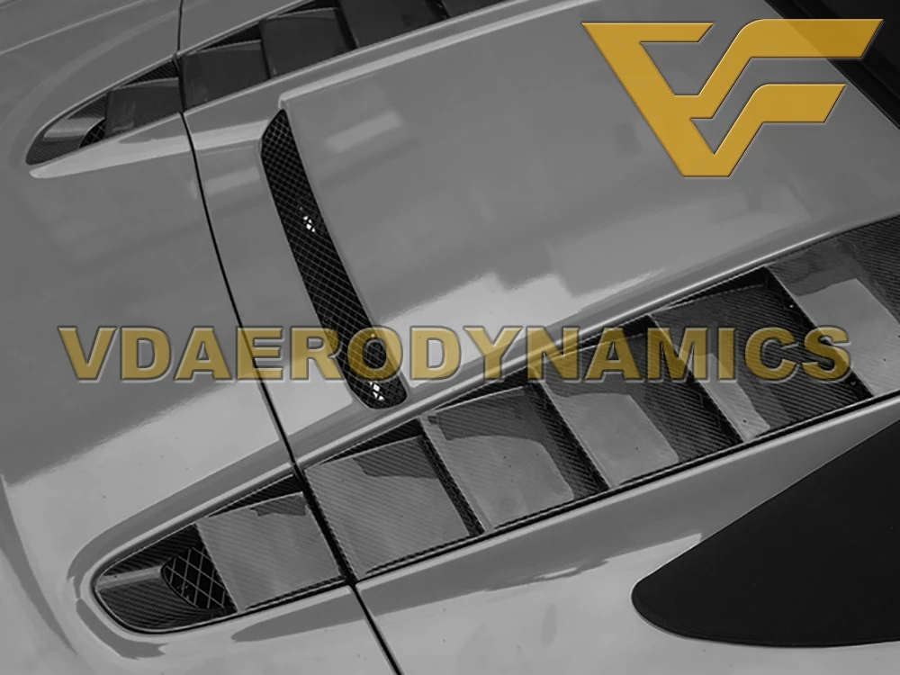 Подходит для 07-15 Audi R8 V8 V10 паук углеродное волокно задний двигатель боковой вентиляционной рамы накладка