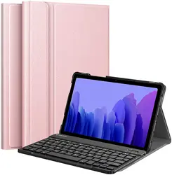 Ultra Thin Detachable Wireless Bluetooth Keyboard Case for Tab A7 10.4 inch (Rose gold)