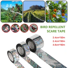 

50m/80m Anti Bird Tape Bird Scare Tape Audible Repellent Fox Pigeons Repeller Ribbon Tapes for Pest Control Gardening supplies