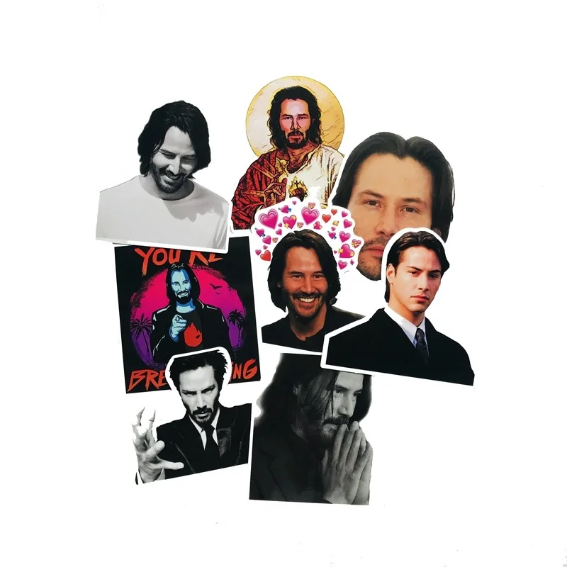 8 шт Keanu Стикеры ПВХ автомобиля для чемодан скейтборда холодильник мотоцикл s |