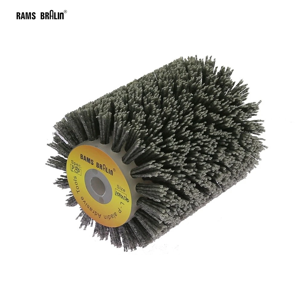 1 Pcs 100*120*13mm Abrasives Nylon Wire Brush Wheel For 9741 Wheel Sander P80p600 Wooden