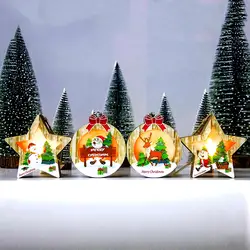 2019 Новые Рождественские елки деревянные украшения Рождественские украшения для дома Рождественская елка круглые подвесные светильники