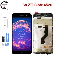 5," ЖК-дисплей с рамкой для zte Blade A520 Полный ЖК-дисплей сенсорный сенсор экран дигитайзер сенсор сборка для zte A520 A 520 дисплей