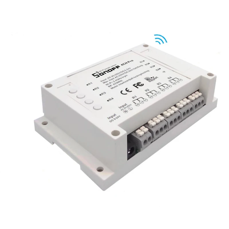 Inteligente sem Fio Funciona com Alexa Sonoff 4 Way Montagem wi fi Interruptor 433mhz Remoto Relé Google Casa 4ch r3 - Pro - Image 3