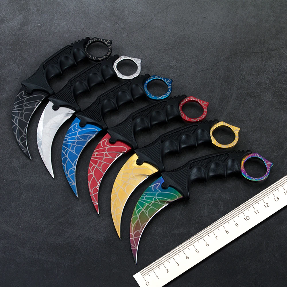 

Sharp Knife Keychain Keyring Pendants Colorful & Multifunction Outdoor Survial Knife Portable Round Knife For Car Keychain