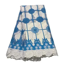 MICLE Высокое качество африканская кружевная ткань чистый белый французский чистая Вышивка Тюль кружевная ткань для нигерийского свадебного платья