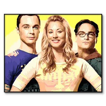 

Sheldon Painting by Numbers on Canvas Pictures DIY Painting Wall Art Poster The Big Bang Theory Painting by Numbers