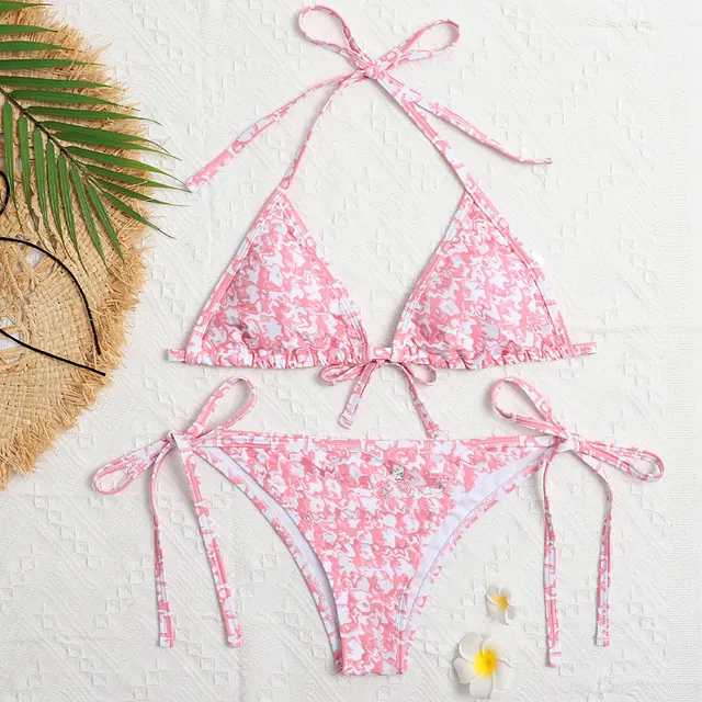 2020 Sexy High Quality Bikinis Set Tie Side Swimwear Bather Suit