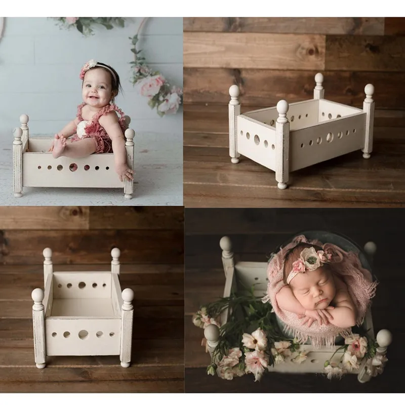 Newborn Photography Props Wood Hand-woven Basket Bed Crib Posing Furniture | Мать и ребенок