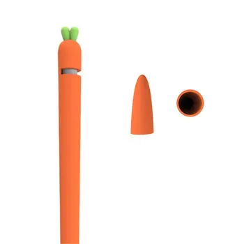 

Cute Carrot Soft Silicone Pencil Cases For iPad Tablet Touch Pen Stylus Protective Sleeve Cover Anti-lost For Apple Pencil