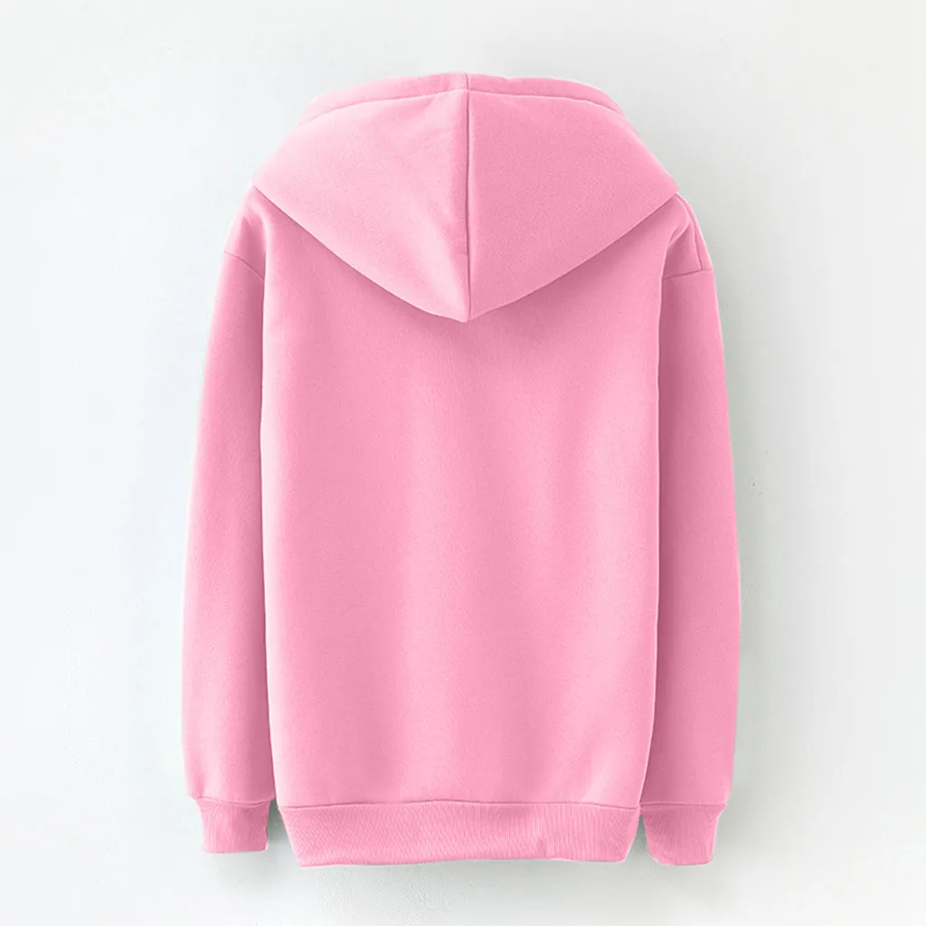 Autumn Winter Hoodies Women Brand Female Long Sleeve Solid Color Hooded Sweatshirt Hoodie Tracksuit Sweat Coat Sportswear