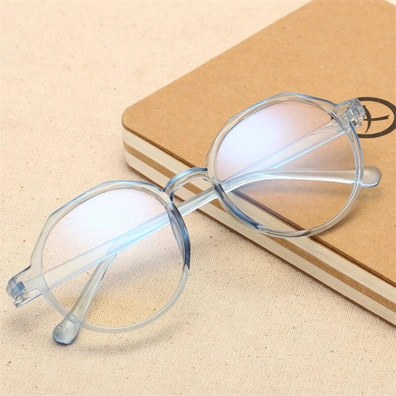 Retro Round Optics Eyeglasses Women Men Fashion Clear Mirror Myopia Lens Nearsighted Glasses 0-0.5-1.0-1.5 To-6.0
