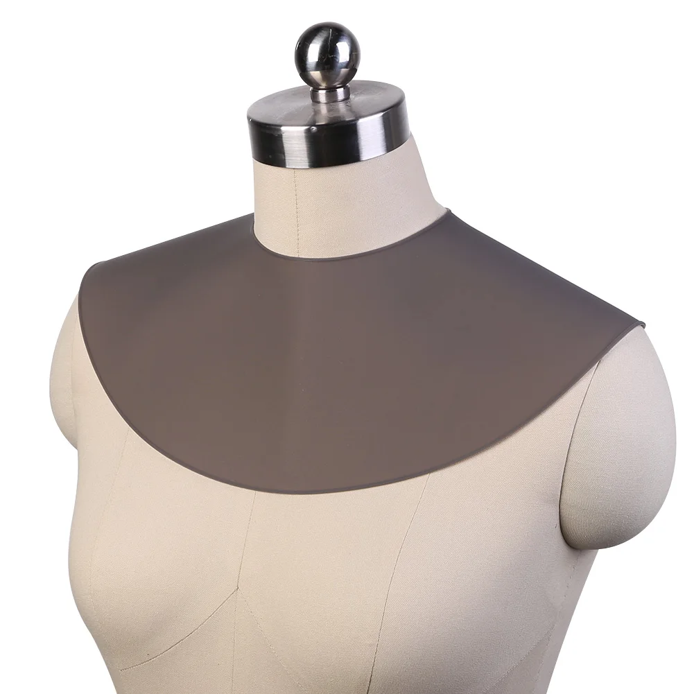 Babero transparente para el cabello, herramienta de peluquería, almohadilla para el hombro, escudo para el cuello, chal, herramienta de teñido del cabello, suministros de salón de silicona