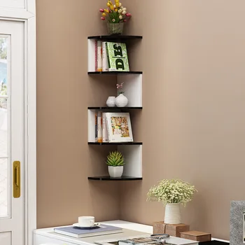 

Three Color Wall Rack Debris Storage Rack Corner Bookcase Modern Home Decoration Rack Suitable For Office/Study Room/Living Room