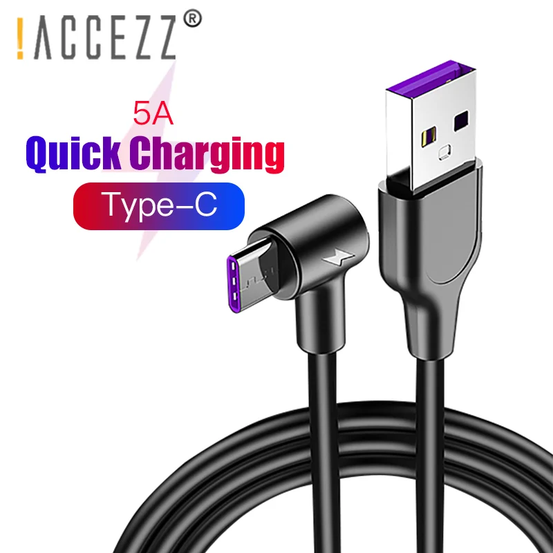 ! ACCEZZ 5A USB C кабель для быстрой зарядки huawei P30 P20 samsung S10 S9 S8 Note 9 type Android телефон Xiaomi 2 м