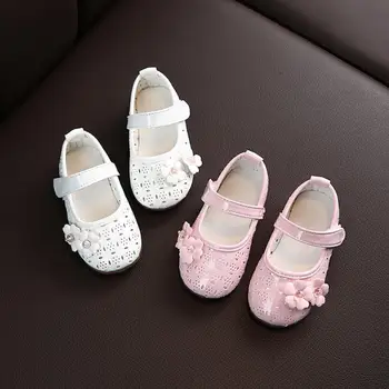 

Summer Toddler Baby Girls Breathable Anti-Slip Hollow Flower Decoration Sandals Soft Soled First Walkers Children Casual Shoes