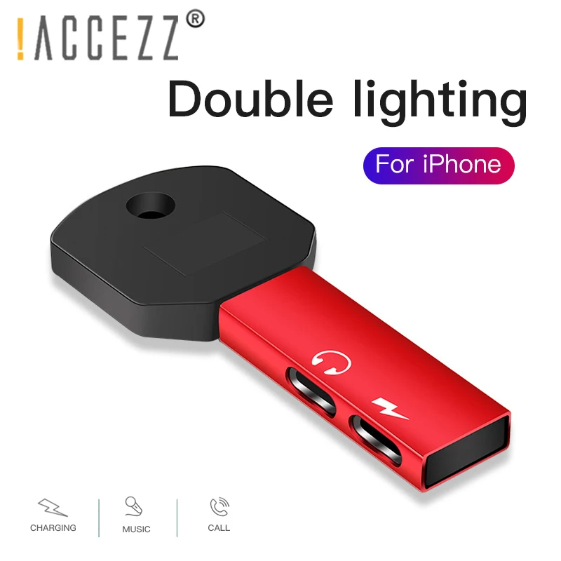 ! ACCEZZ мобильный телефон адаптер для Apple iPhone 7 8 Plus XR XS MAX двойной разветвитель