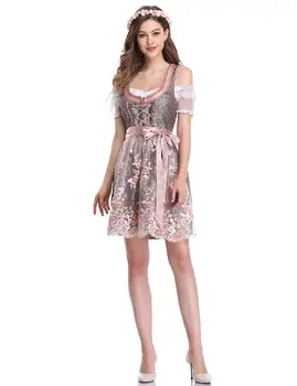 

MISSKY Women's Cold Shoulder Sexy Lace Floral Tie Layered A Line Dress Suit