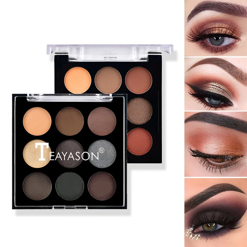 

9 Color Eye Shadow Palette Long-lasting Waterproof Shimmer Matte Eyeshadow Pigmented Eye Shadow Palette maquillage