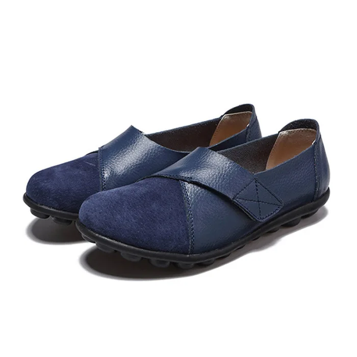 Women Suede Loafers Comfy Slip-on Soft Sole Casual Breathable Flats Shoes J9