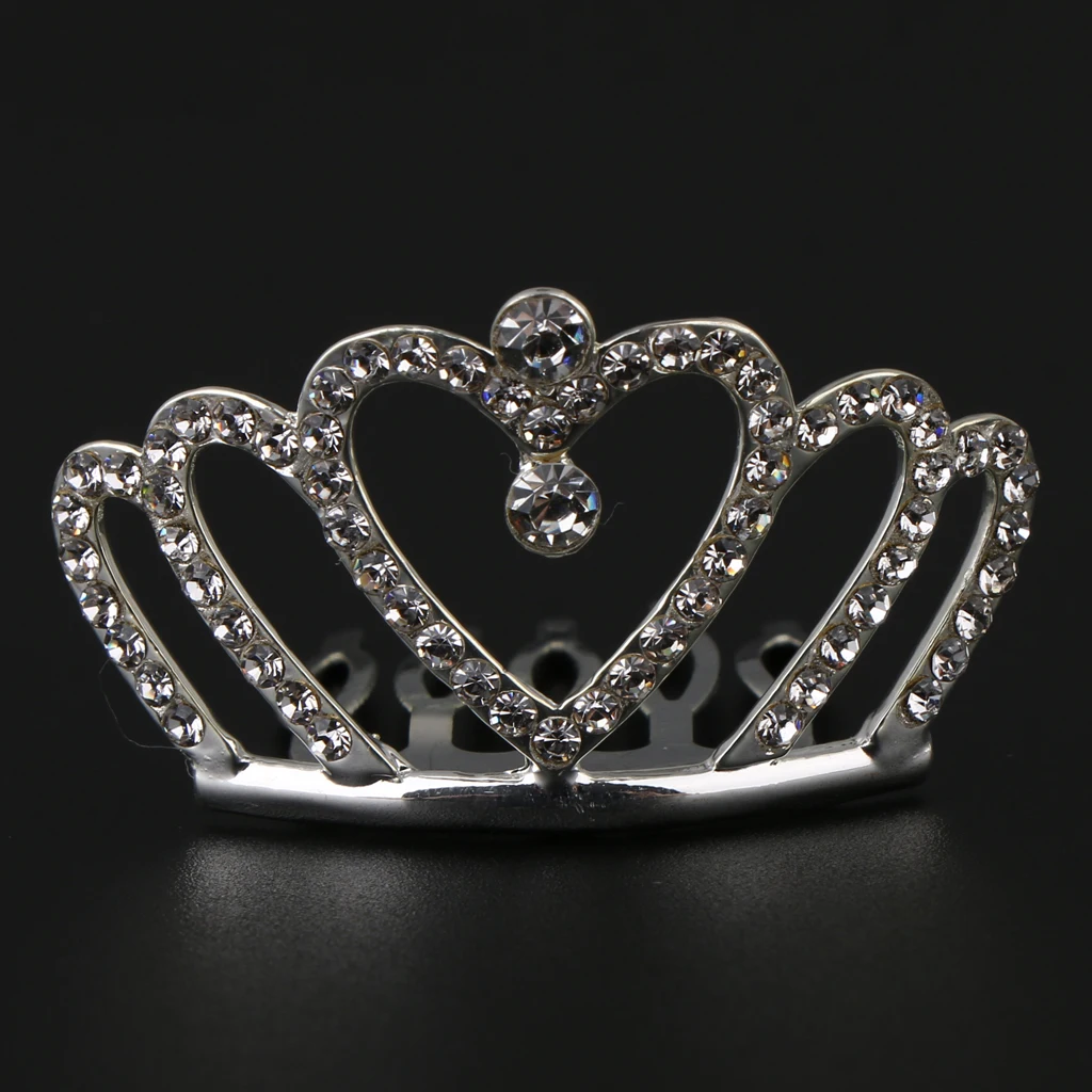 

Mini Tiara Princess Crown Hair Comb Party Prom Costume 4.5 x 4.3 x 2.5cm