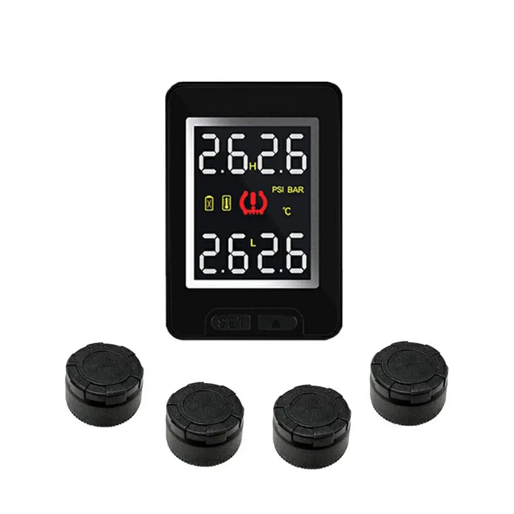 Аварийный датчик давления в шинах TPMS 4 шт. Автомобильный датчик USB контроль давления в шинах цветной ЖК-экран