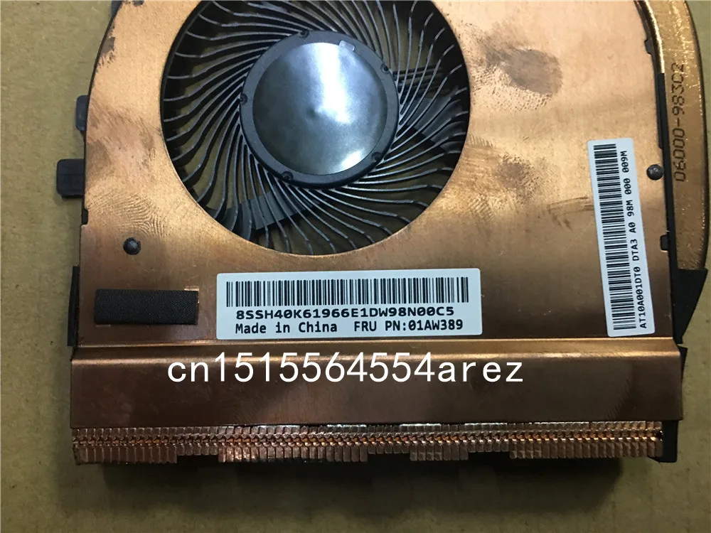 Novo e Original Ventilador de Refrigeração Conjunto do Dissipador de Calor Portátil Lenovo Thinkpad Cpu Radiador Cooler 01aw389 01aw390 T460p T470p - Imagem 3