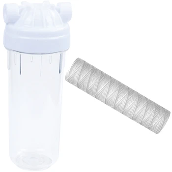 

1Pcs 10 Inch Explosion-Proof Bottle Filter Water Bottle & 5Pcs 5 Micrometre Sediment Water Filter Cartridge