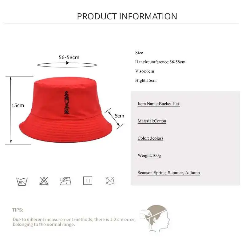 Chinese Letter Panama bucket hats men 