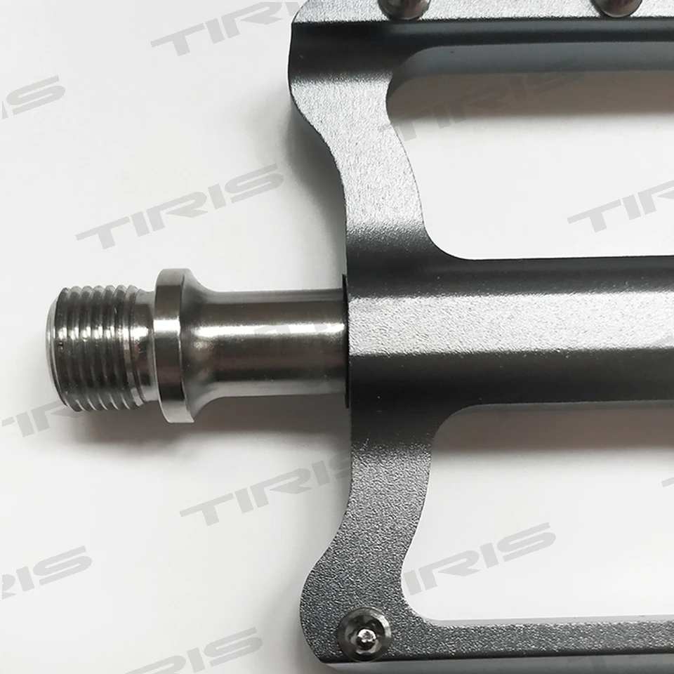 TIRIS-Pédales en titane pour vélo, broche noire, 3 roulements, GR5, Ti6Al4V