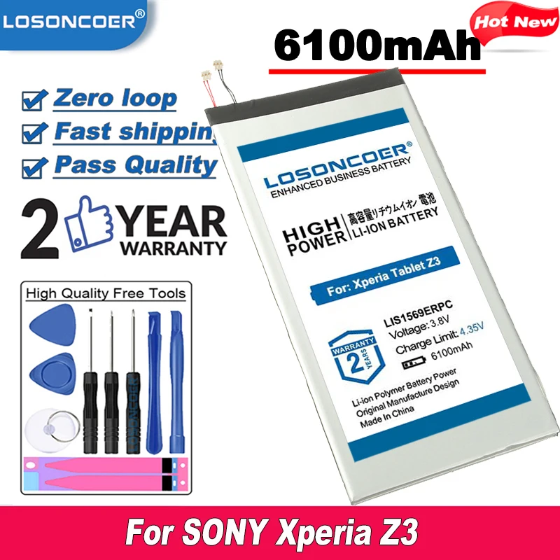 6100mAh LIS1569ERPC Replacement Battery For Sony Xperia Tablet Z3 Compact SGP611 SGP612 SGP621 | Мобильные телефоны и