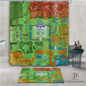 

Custom Zelda Map (1) Waterproof Shower Curtain Doormat Home Bath Bathroom Polyester Fabric Multi Sizes#2019-01-12-175