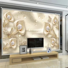 Пользовательские обои 3d Калла бабочка шелк вода волна отражение ТВ фон обои домашний декор papel де parede 3d обои