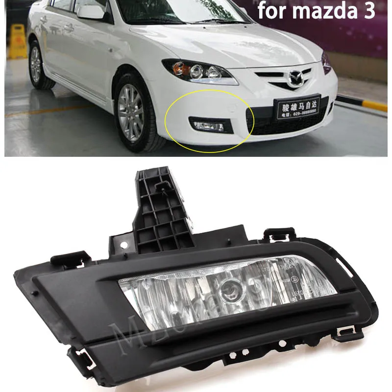 

MIZIAUTO Front Bumper Fog Light Fog Lamp Daytime Running Driving Fog Light For Mazda 3 M3 2007 2008 2009 2010 Foglights 12V 51W