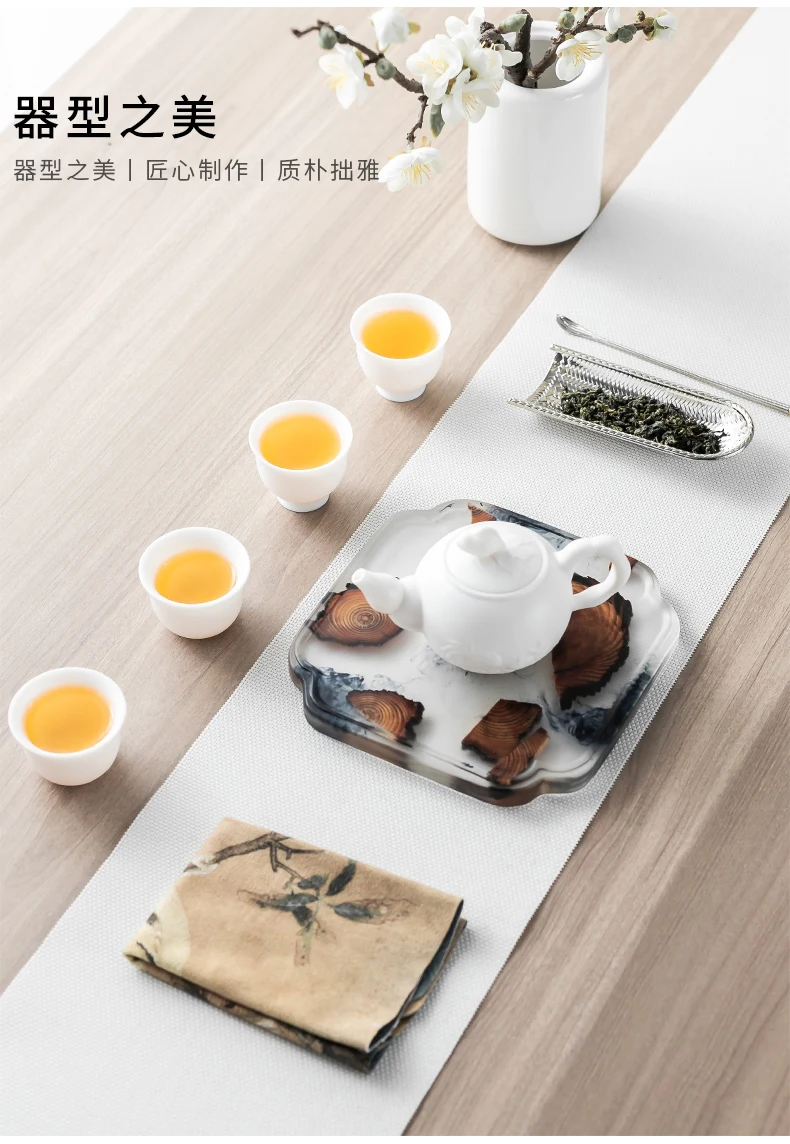 1 шт., креативные подставки для чайных чашек из смолы, сосна, коврики, термостойкие салфетки, пуэр, напиток, кофейная подставка, кружка, натуральный винный стол, домашний декор