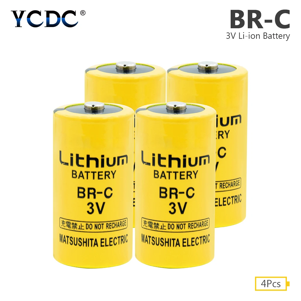 YCDC 4 шт. аккумуляторная батарея 3 в 2200 мАч PLC FANUC литий ионная батарейка размера C