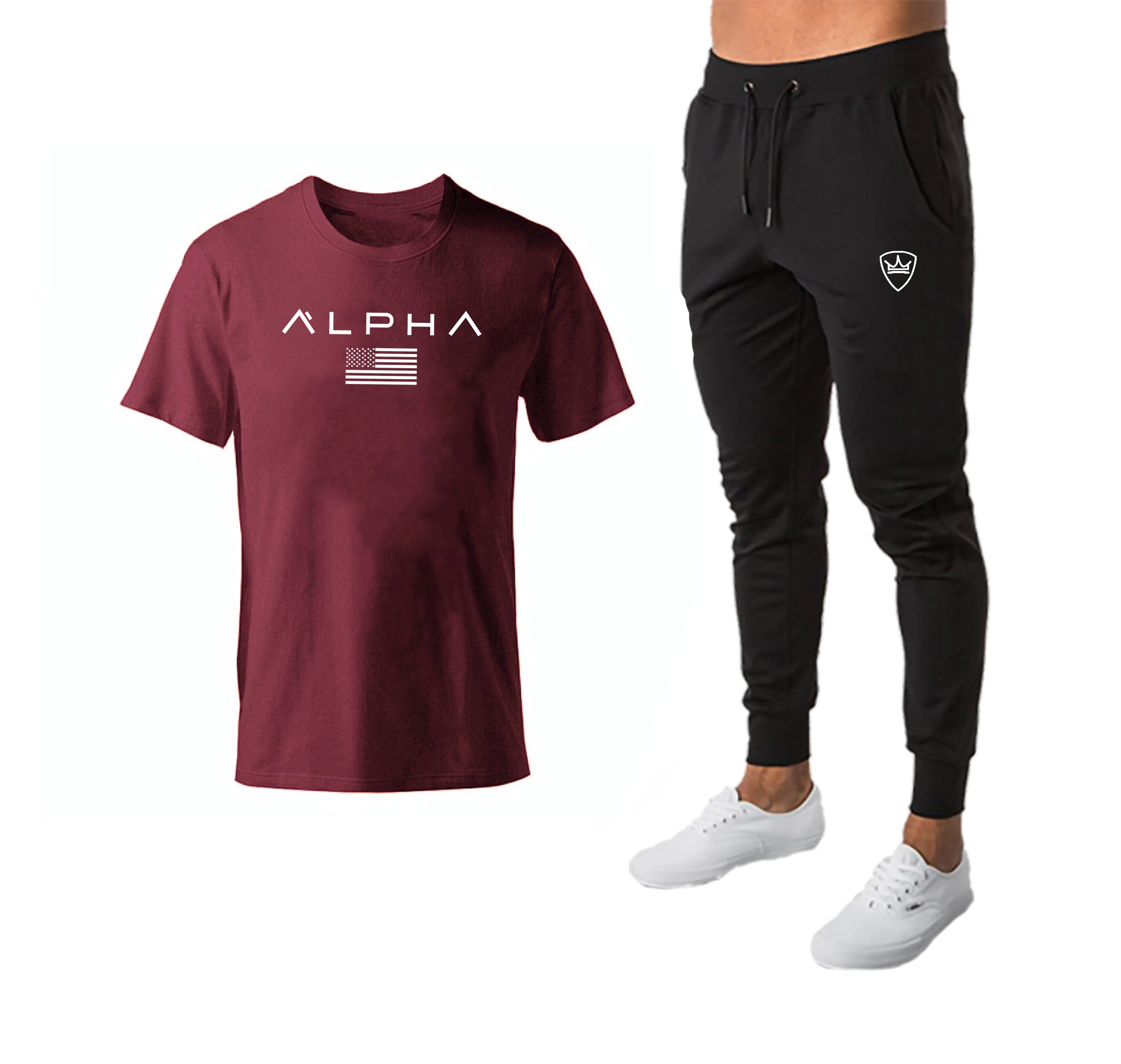 

Men's Sports Suits Jogging Gym Running Suit Quick Dry Mens Fitness Men T-shirt+trousers Tracksuit Sets Brand Workout Sport Suit