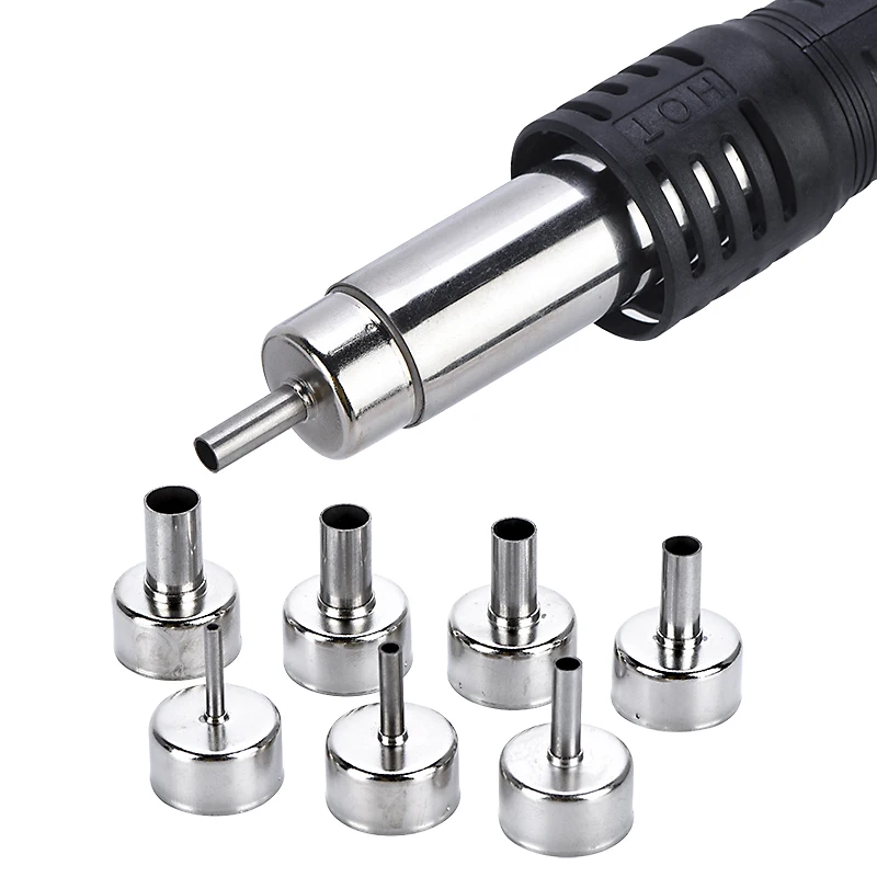 QHTITEC Welding Nozzle for Hot Air Gun Multifunction Use Nozzle Stainless Steel Different Sizes Nozzle for 8858 8898 858D 8908
