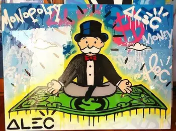 

hand painted modern graffiti pop art on canvas classic oil painting good for gift to friend