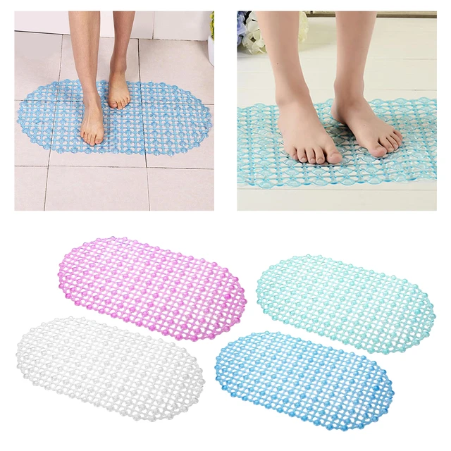 Non Slip Shower Tub Floor Bubble Mat Bathroom Rubber Suction Cup Grip Mat  PVC