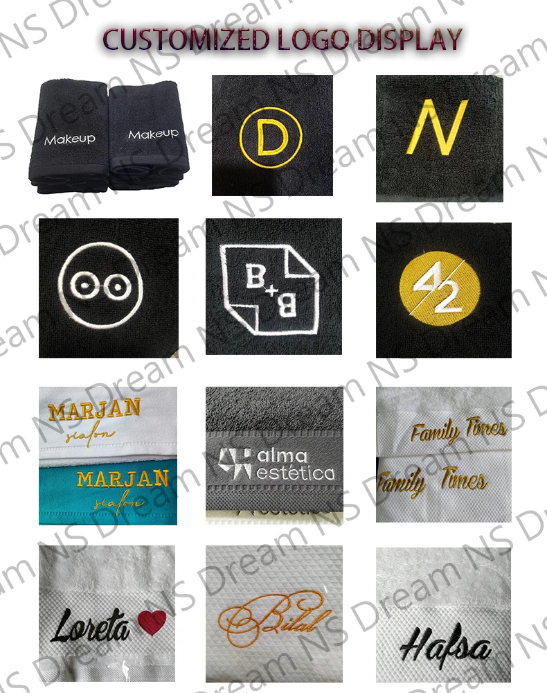 Cotton Luxury Big Bath Towel Beach Towel Free Design Embroide Wedding Memorial Lovers Message
