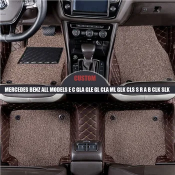 

Custom car floor mats for Mercedes Benz all models E C GLA GLE GL CLA ML GLK CLS S R A B CLK SLK G GLS GLC vito viano carpet