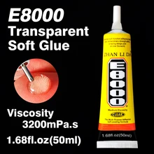 50 мл E-8000 многоцелевой полиуретановый прозрачный клей паста Металл Стекло Камень фарфор Дерево Бамбук кожа ткань пластик