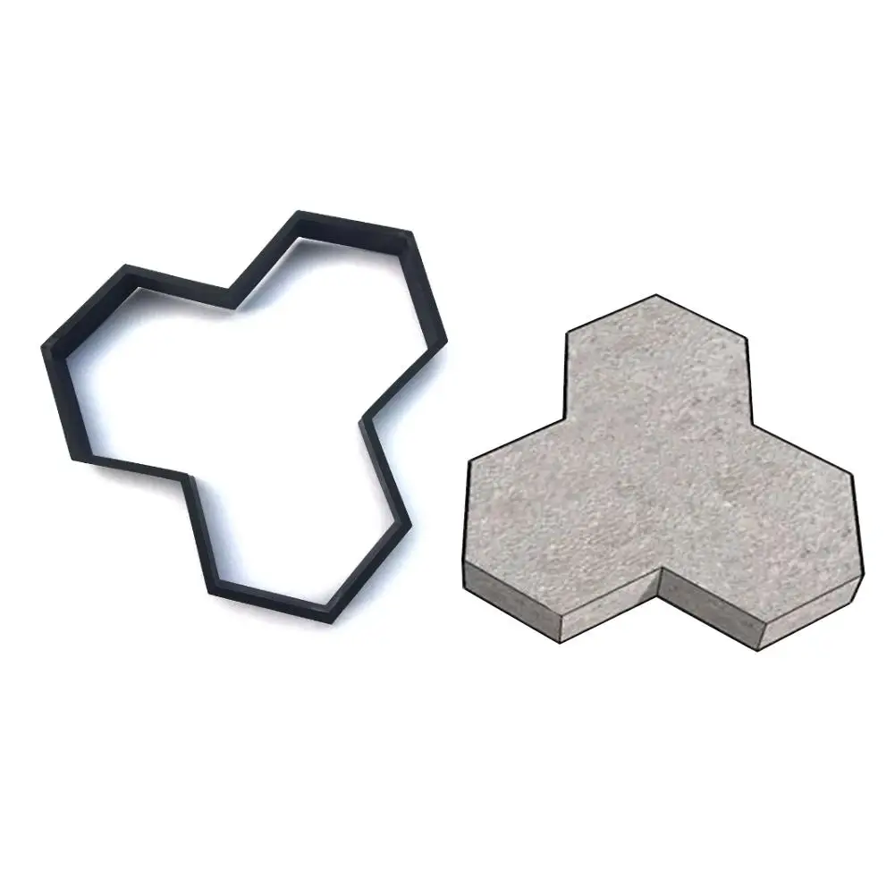 Concrete Molds Y Shaped Paving DIY Cement for Plaster Environmental Gardens Floor Tile Mold Stampo Cemento | Дом и сад