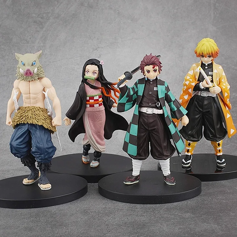 16 см демон Убийца Рисунок Tanjirou Nezuko Inosuke фигурка аниме Kimetsu без Yaiba фигурку клинок