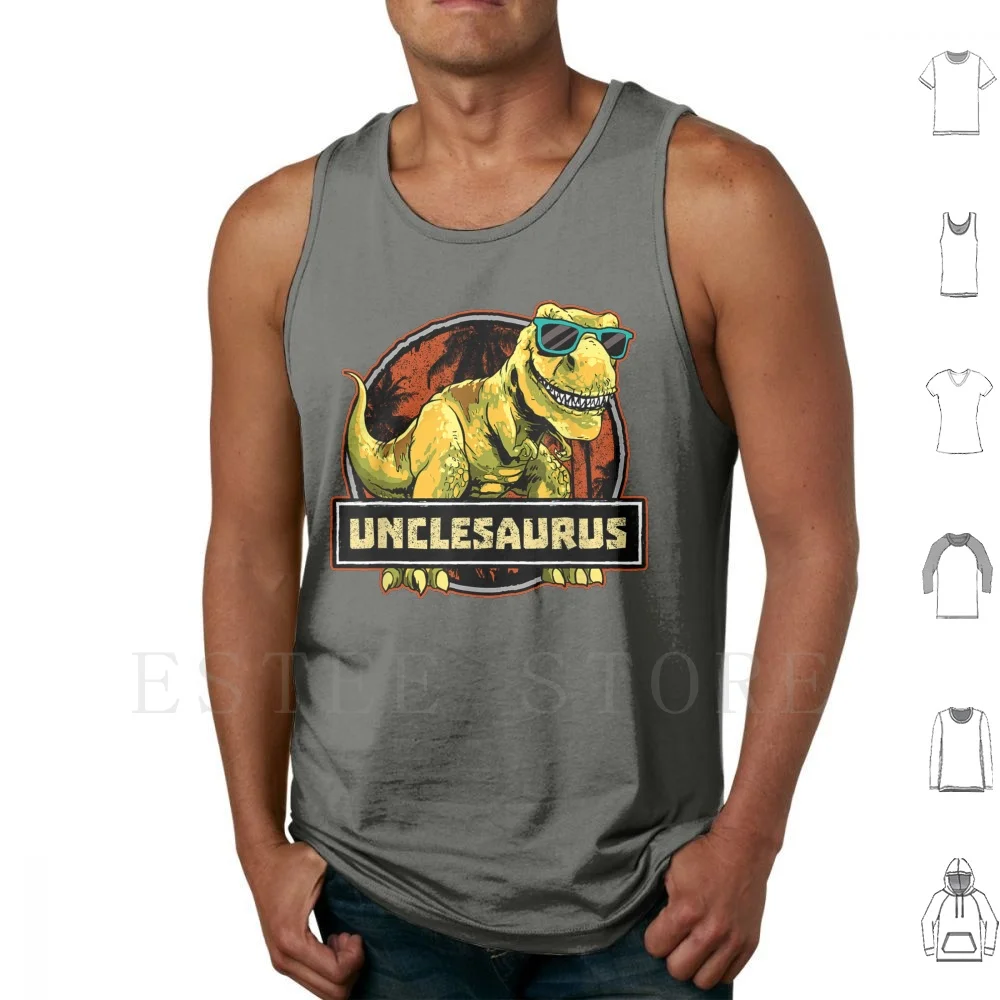 Мужские майки для мальчиков Unclesaurus T Rex дядюшка Saurus с динозавром жилет без рукавов