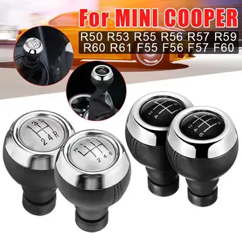 

5 6 Speed Manual PU Leather Gear Shift Knob Lever Shifter Gearstick For Mini Cooper R55 R56 R57 R58 R59 F55 F56 F54 F57