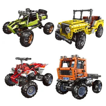 

Building Blocks Technic Series 323-442Pcs Heavy Truck Beach Motorcycle DIY Off road Assembly Model Car Toys For Adults kids Gift