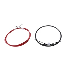 Нержавеющая сталь, черный+ красный Дроссельный кабель черный для морского каноэ лодки рычаг управления мотором-8 футов