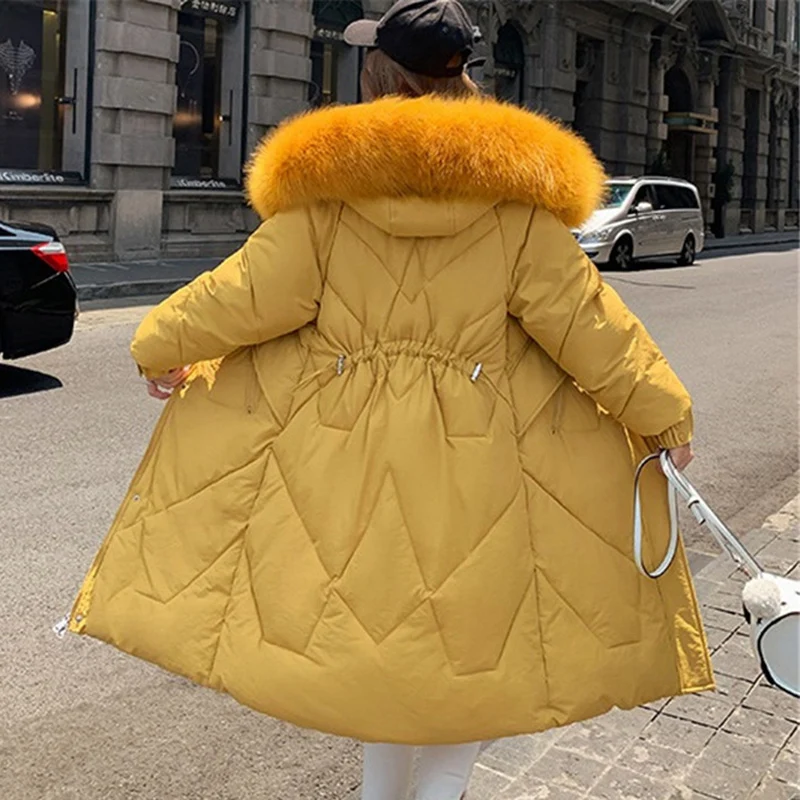 ##BUY 2019 Fashion Thicken Fur Collar Hooded Coat Keep Warm Long Jacket Plus Size Winter Down Cotton Jacket Women Parkas LM231